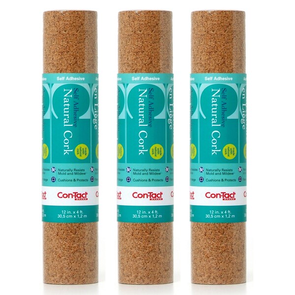 Con-Tact Brand Adhesive Cork Roll, 12in x 4ft, PK3 KIT04F12642006 - main